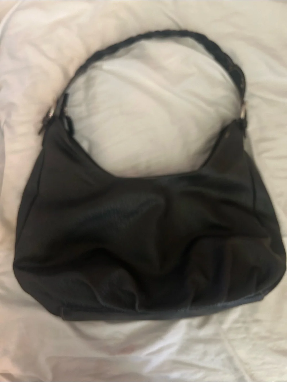 Rosetti pebbled black hobo bag